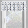 thumbnail image 4 of Ambesonne Vintage Valance & Curtain, Portuguese Mosaic Tiles, 55"x24", White Brown and Blue, 4 of 7
