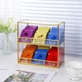 thumbnail image 4 of Organizador de Bolsitas de Té REDHUGO Estante de Vidrio Dorado de 2 Niveles, 4 of 7