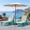 Aruba, variant on SERWALL Textilene Patio Chaise Lounge Chair, 5-Position Adjustable Outdoor Lounger with Rolling Wheels for Pool, Deck, Aruba