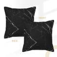 thumbnail image 3 of Bingfone Decorative Pillow Covers 16"X16" Black Marble Texture Abstract Couch Pillow Cases Modern Farmhouse Covers For Couch Sofa Bed, 3 of 9