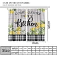 thumbnail image 3 of Rustic Lemon Curtains for Kitchen,Vintage Wood Panel Textured Lemon Floral Art Black White Plaid Print Blackout Rod Pocket Window Treatments Drapes for Bedroom Living Room Kitchen 42"W X 54"L, 3 of 6