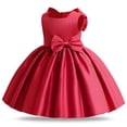 thumbnail image 4 of Flower Baby Girl Dress Wedding Bowknot Pageant Birthday Party Prom Gown, 12M-5T, 4 of 7