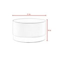 thumbnail image 7 of Posh Living Suchada Faux Leather Round Cocktail Ottoman in White/Gold, 7 of 7