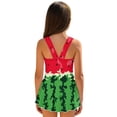 thumbnail image 3 of FUIALDOLG Watermelon Print Kids Swimwear Red and Green Girls One Piece Swimsuits Swimdress 3-13 Years Old Kids Sleeveless Quick Drying Bathing Suit for Beach Vacation,Pool Party,12-13Y, 3 of 7