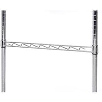 Nexel AHR24C Nexel Chrome Hanging Rail 24"W, Silver, 100 Lbs Capacity