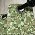 thumbnail image 3 of Ambesonne Skull Grommet Curtain, Sketchy Spooky Camouflage, 50" x 84", Pale Green Pale Brown, 3 of 6