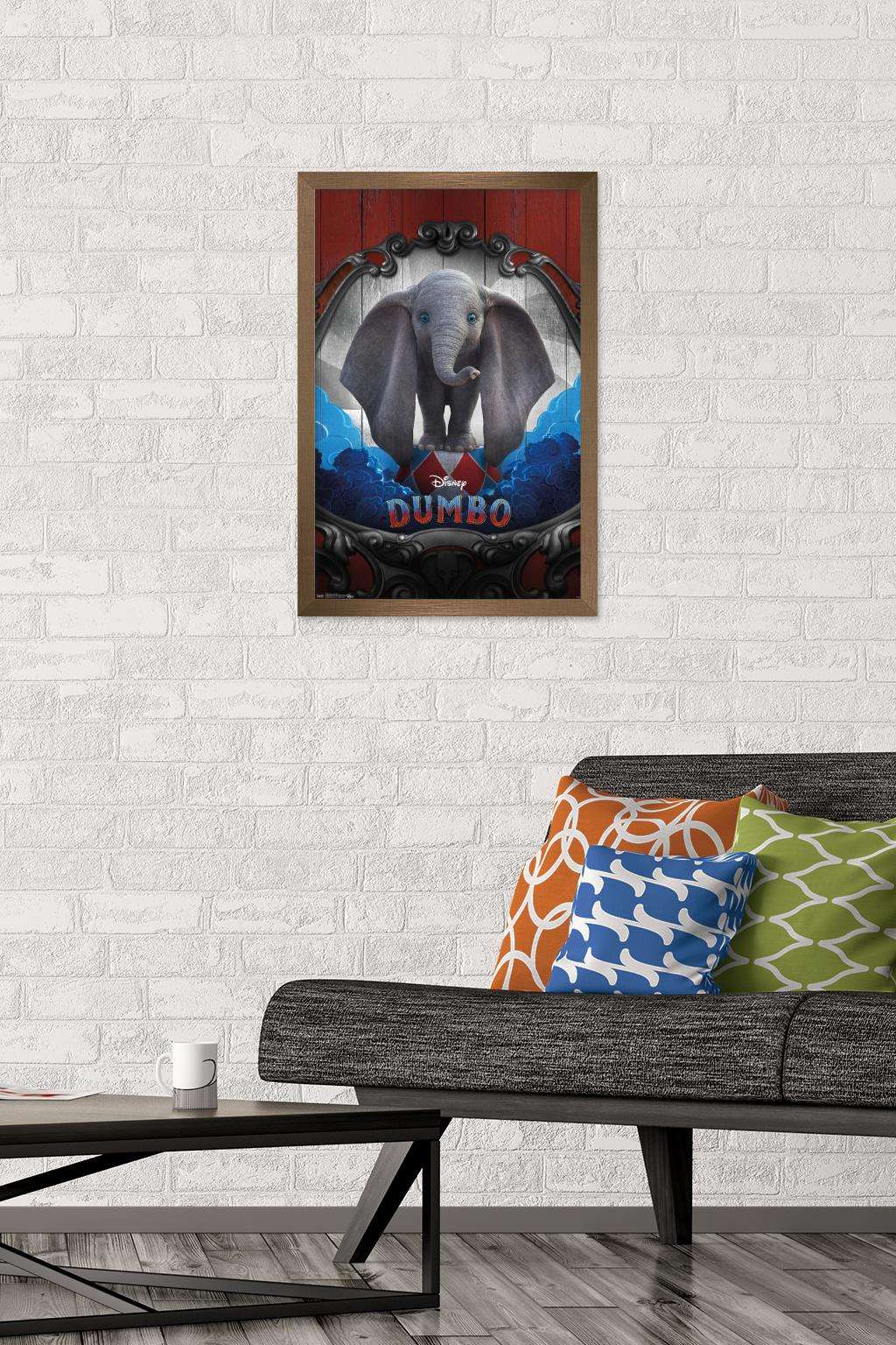 Disney Dumbo - One Sheet Wall Poster, 14.725" x 22.375", Framed