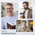 thumbnail image 2 of Gafas de lectura EASY READ TR90 para hombre Blue Light 2.50x, 2 of 6