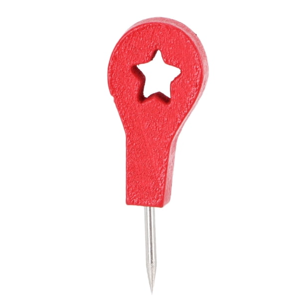 Tachuela de Madera, Forma de Flecha roja Tachuela de Pulgar Forma de Mapa roja Accesorios de fijación de Tachuela Accesorios de papelería Escolar Suministros de Oficina(40 Piezas) Amonsee NO