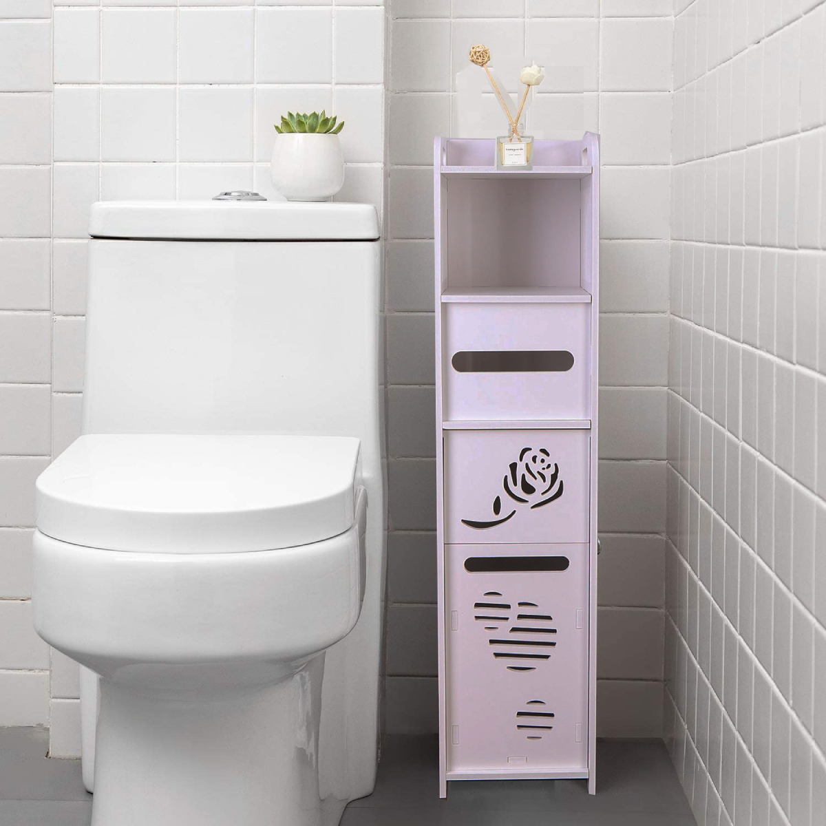 Buy Bestgoods Small Bathroom Storage Corner Floor with Shelves