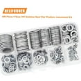 thumbnail image 3 of 304 Stainless Steel Flat Washers Set Durable and Versatile for Home, Commercial, Automotive Marine Applications Washers, 3 of 7