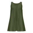thumbnail image 5 of Efsteb Summer Dresses 2025 Trendy Womens Sleeveless Mini Dress Casual Loose Beach Vacation Sundress Tank Dress (Army Green,M), 5 of 7