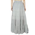 thumbnail image 5 of Bimba Women Long Flaired Maxi Skirt White Printed, 5 of 5