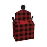 Red Buffalo Plaid Gable Top Gift Boxes - Set of 10