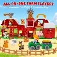 thumbnail image 2 of Set de juego Farm Animal Barn Bessome mejorado de 15 piezas para niños, 2 of 9