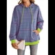 thumbnail image 2 of Sudadera con Capucha A Rayas para Mujer, Estilo Adolescente, para Otoño. Rosa Verde M, 2 of 10