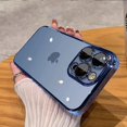 thumbnail image 1 of Transparent Clear Silicone Shockproof Case for iPhone 15 14 13 12 11 Pro Max Plus XS XR X Plating Anti impact Candy Color Cover blue for iPhone 12 Pro, 1 of 6