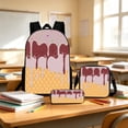 thumbnail image 4 of Womens Cute Ice Cream 3 Piece Set Sweet College Backpack for School Back to School Backpack for Women, 4 of 5