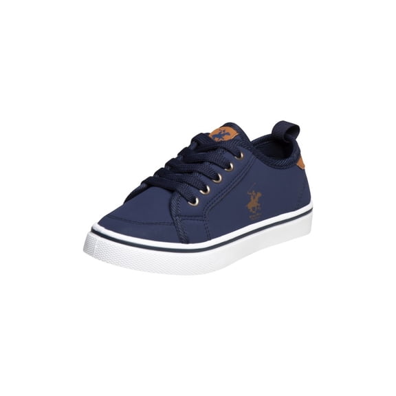 Beverly Hills Polo Club Little Kids Boys Canvas Sneakers, Navy Tan, Size: 11