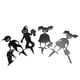 thumbnail image 1 of 4 Uds. De arte de jardín de Halloween, lindos zombis, estatuas de espectro al aire libre, conjunto de adornos decorativos de Halloween para jardín, césped, fiesta de Halloween, 1 of 5