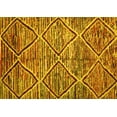 thumbnail image 1 of Ahgly Company Indoor Rectangle Abstract Yellow Contemporary Area Rugs, 2' x 5', 1 of 4