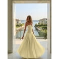 thumbnail image 5 of Elegant Yellow Pleated Maxi Dress With Spaghetti Straps For Casual Date Holiday Wedding Guest, 5 of 8