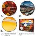 thumbnail image 3 of Designart "Window Views of Mount Fuji from Mountain Japan III" Landscapes Framed Wall Art Decor - Traditional Orange Japan Entryway Framed Wall Art, 3 of 6