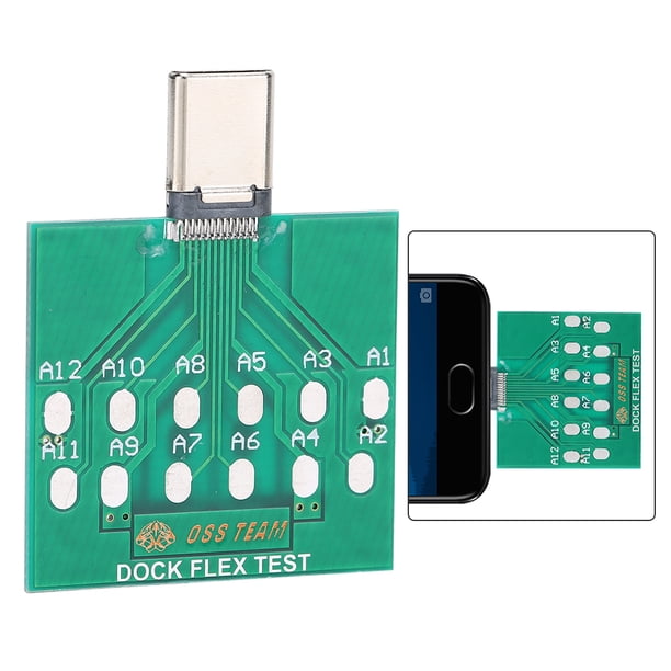 Placa de Prueba de Base con USB de 5 Pines Puerto de Carga de Batería Reparación de Prueba Fácil para TeléfonoTipo C ANGGREK Otros