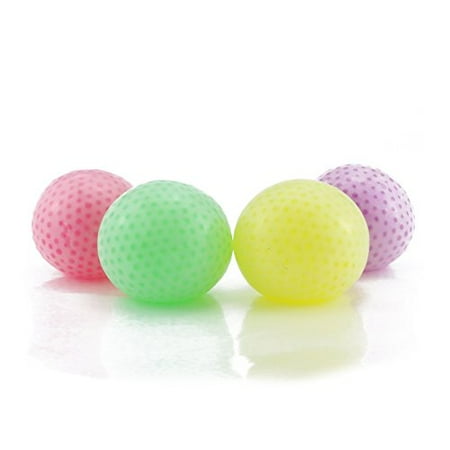BcPowr 4PCS Four Colors Bead Squeezing Stress Ball, Squeezing Stress Relief Ball for Boy, Girls & Adults, Stress Relief Squeezing Soft Vent Ball Hand Wrist Toys, Vent Toys.(Color Random)