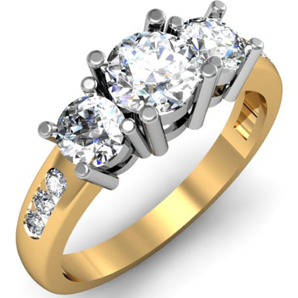 Women's 14k SOLID Yellow Gold 1.50 TCW Wedding Engagement Ring 