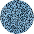 thumbnail image 1 of Ahgly Company Indoor Round Mid-Century Modern Dark Slate Blue Oriental Area Rugs, 8' Round, 1 of 6