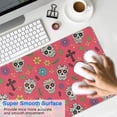 thumbnail image 4 of Long Mouse Pads for Desk,Red Skull Flower Cross Pattern Desk Mats on Top Of Desks, Desk Mouse Pad Extra Large with 3mm Non-Slip Base and Stitched Edge for Gaming,Office,Work,Home 31.5"x11.8", 4 of 6