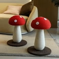 thumbnail image 4 of ColourTree Red Adorable Mushroom Cat Scratching Post, Cat Toys for Indoor Cats with Durable Sisal Rope for Cat Scratcher, Cozy Plush Base, 4 of 5