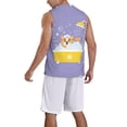 thumbnail image 2 of Naloa Corgi Washing in Bathtub Basketball Jersey Reversible Men's Mesh Athletic Sports Shirts Training Practice S-4XLX-Large, 2 of 6