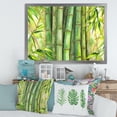 thumbnail image 3 of Designart 'Bright and Green Bamboo Stems' Transitional Framed Art Print, 3 of 4