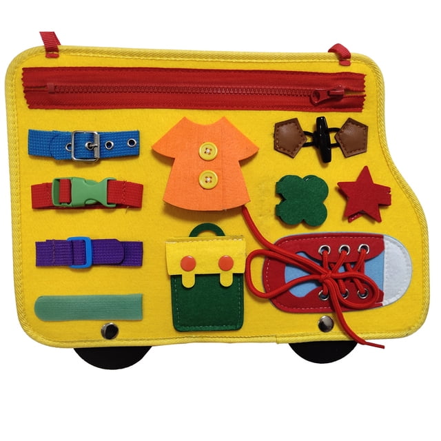 Fell Sensory Board Juguete Portátil EDUCA EDUCA POR TIEMPO EMPORTENCIA TOYS TOYS PRUEBA PRUEBA POR 1-3 AÑOS AMARILLO Eigraketly FN001300-01