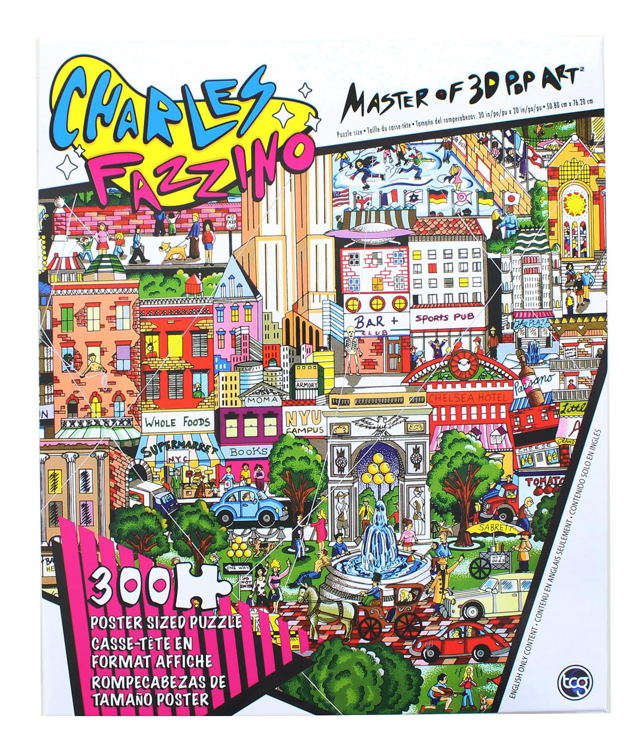 Charles Fazzino Pop Art New York City 300 Piece Poster Sized Jigsaw Puzzle