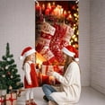 thumbnail image 4 of CREATITOY 35.4×70.8 Inches Christmas Door Cover Curtain Holiday Door Wall Decoration for Xmas Home Party Decorations Christmas Tree Xmas Family plies, 4 of 7