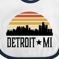 thumbnail image 4 of Inktastic Detroit Michigan Skyline Retro Boys or Girls Baby Bib, 4 of 4