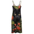 thumbnail image 4 of The Cat Is Hiding Design Sleeveless Dress Woman Fashion Long Dresses Women's Summer Suit Dress 2025, 4 of 6