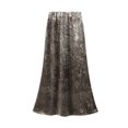 thumbnail image 1 of Falda midi fluida de ante para mujer: elegante, suave, tallas M/L, versátil para el día a día y las vacaciones, para llevar en cualquier época del año., 1 of 4