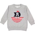thumbnail image 2 of Inktastic Pirate Ship with Skull and Crossbones Toddler Sweatshirt, 2 of 4