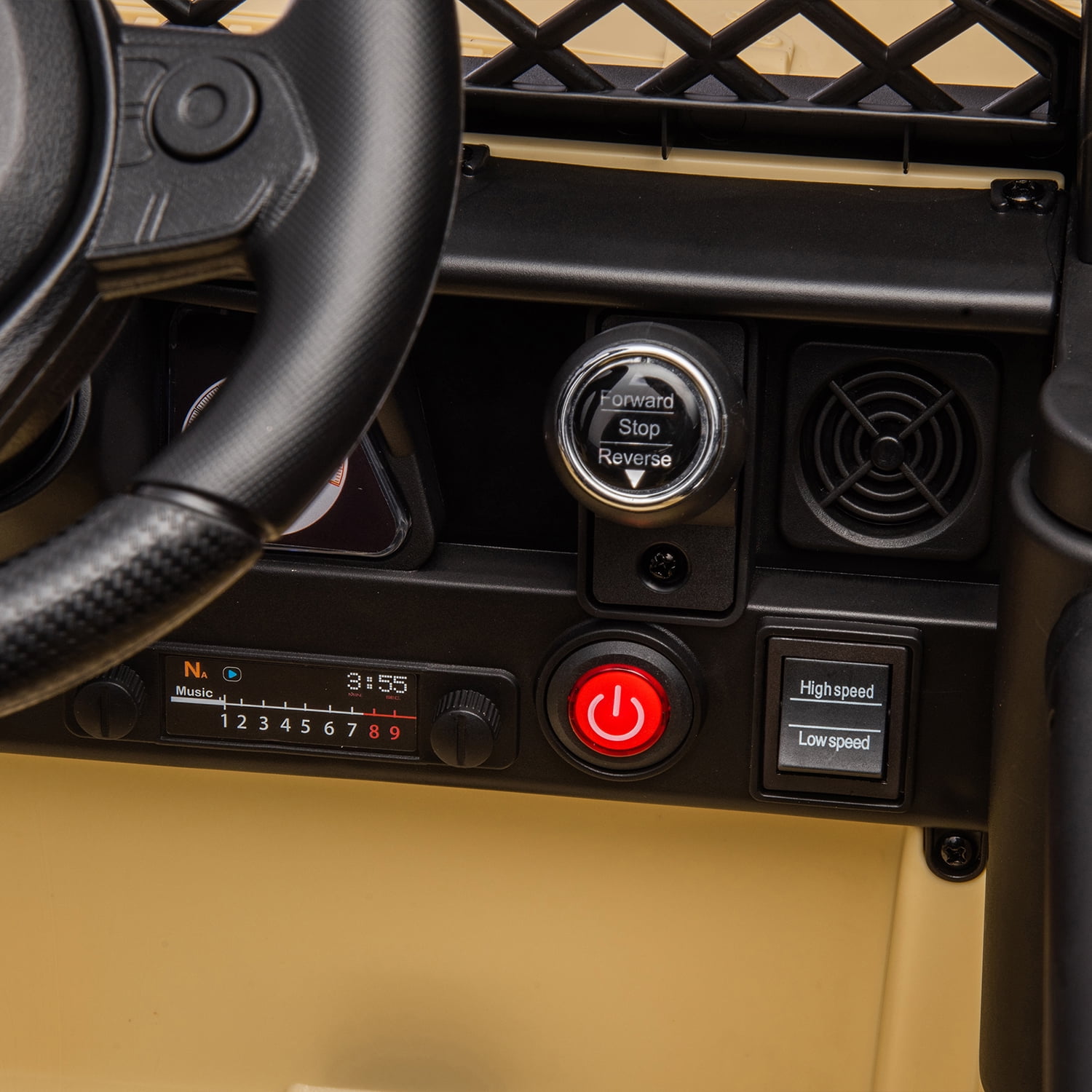 CIPACHO Licensed TOYOTA FJ Cruiser 12V Powered Ride On Car 2.4G with Parents Remote Control, Electric Car for Kids, Beige CIPACHO Licensed TOYOTA FJ Cruiser 12V Powered Ride On Car 2.4G with Parents Remote Control, Electric Car for Kids, Beige