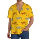 thumbnail image 1 of Balery Leopard Print Camisa Casual de Manga Corta con Botones para Hombre, Texturizada, Estilo Cubano, para Playa, Verano-3X-Large, 1 of 5