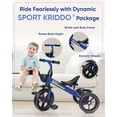 thumbnail image 2 of Triciclo KRIDDO para niños de 24 meses a 4 años, color azul deportivo, 2 of 7
