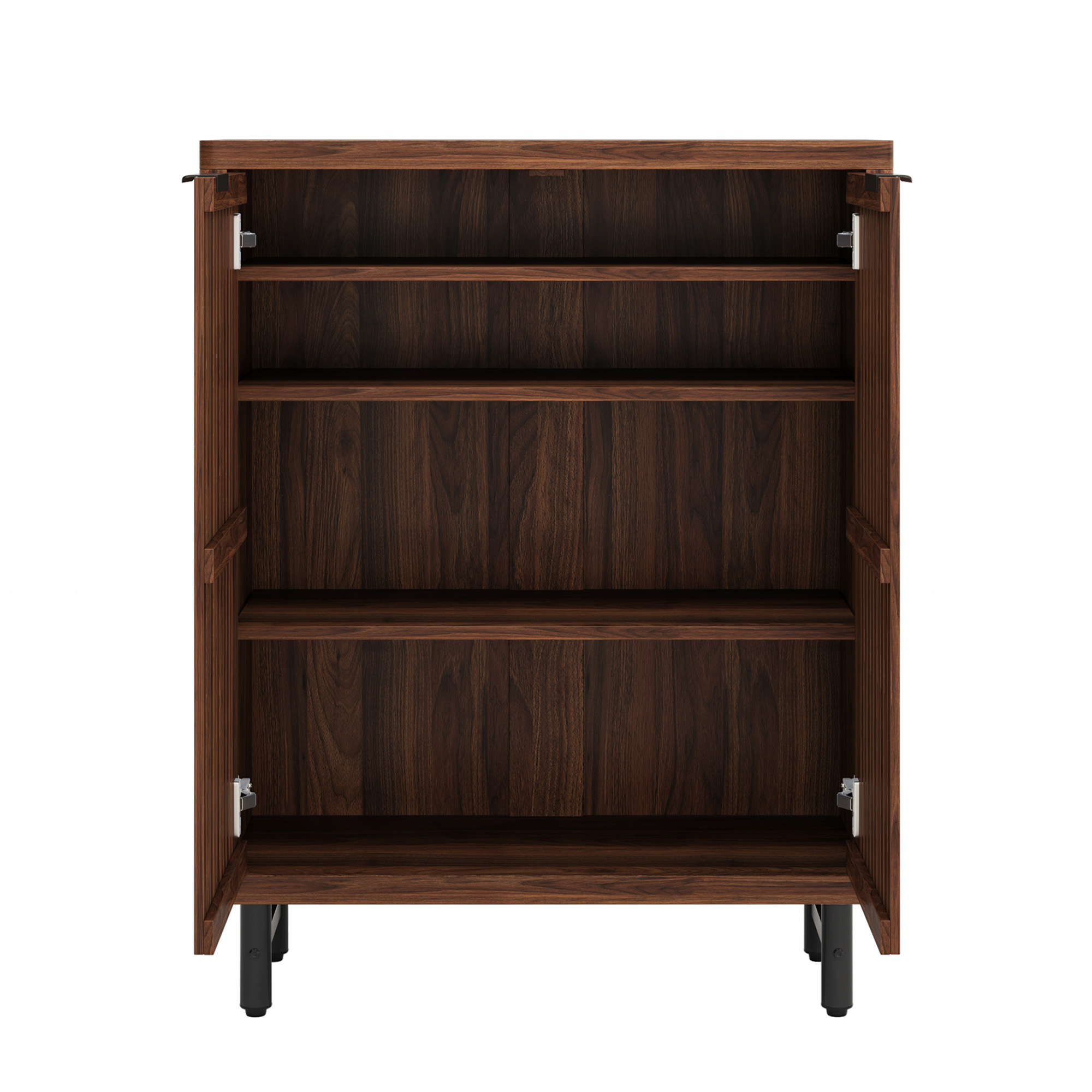 MAYEERTY High-Quality MDF Shoe Cabinet with Sturdy Metal Legs Eco-Friendly & Easy to Clean