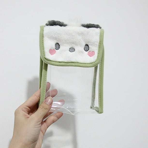 Bolsa para caminar de bebé labubu de 17cm, bolsa colgante a prueba de polvo, funda protectora para muñeca labubu, bolsa de salida transparente, bolsa para el dolor de 15cm