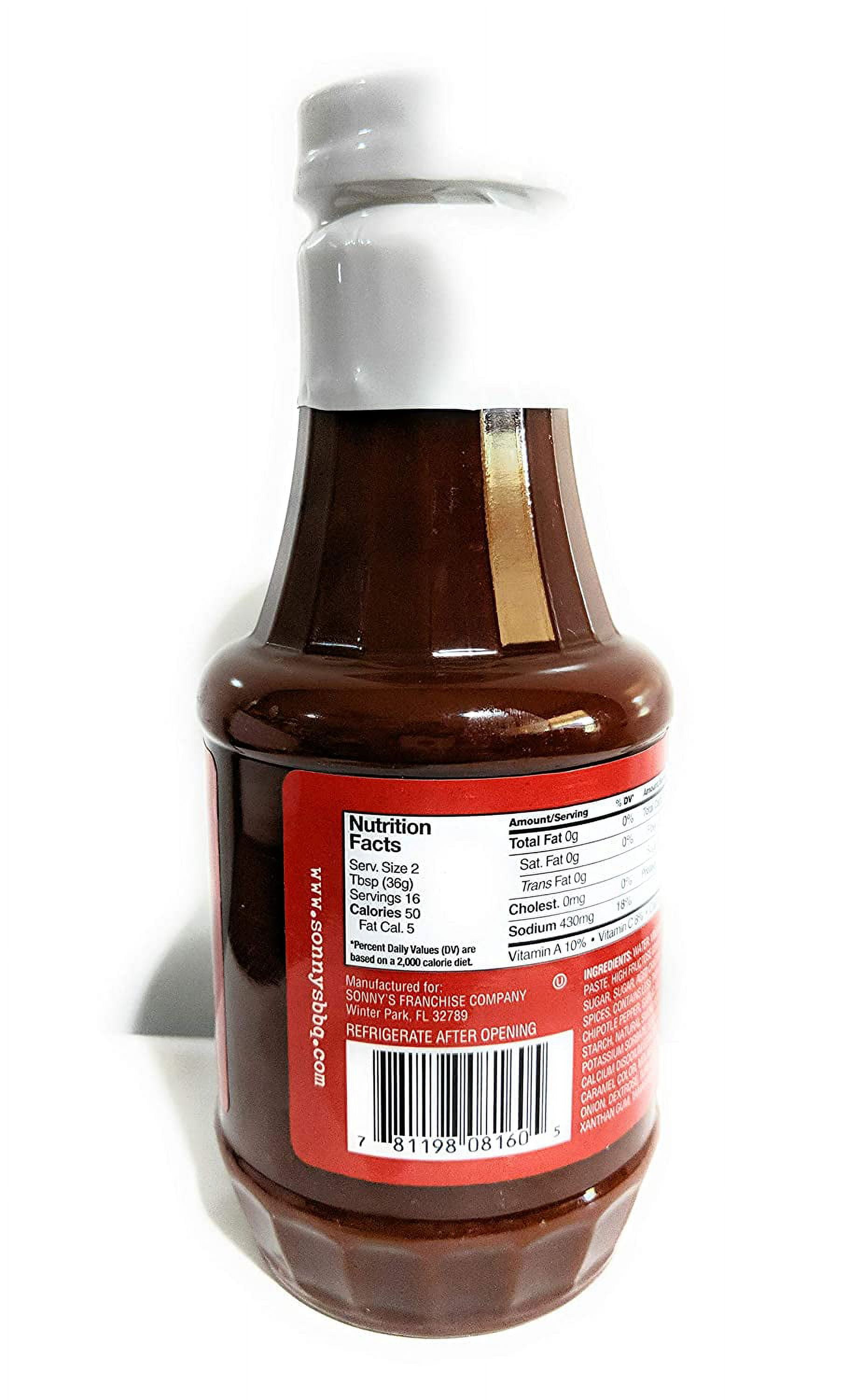 (4 pack) Sonny’s BBQ Smokin’ BBQ Sauce, 20 oz Bottle - Barbecue Sauce for Grilling, Dipping, and Marinades
