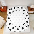 thumbnail image 5 of Homewish Teens Female Men Polka Dots Full Size Sheets 4-Piece,Black White Breathable Bed Sheets,Minimalist Vintage Geometric Circle Lightweight Sheet Sets,Super Cozy Room Decor, 5 of 7