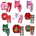 thumbnail image 2 of Pijamas de Papá Noel para niños y niñas, ropa de dormir de manga larga y pantalones de algodón, de 2 a 7 años, 2 of 4